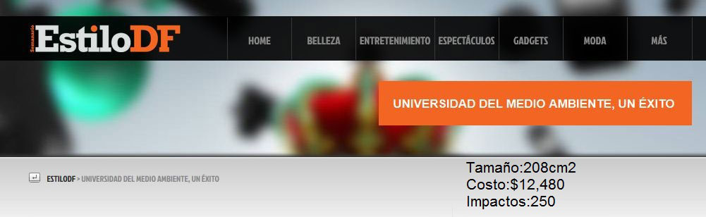 EstiloDF – Universidad del Medio Ambiente, un éxito.